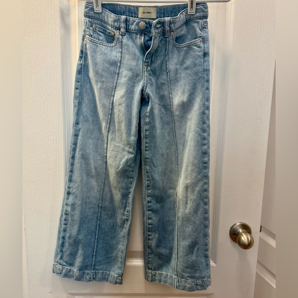 Girls DL1961 Light Blue Flare Jeans, Wide Leg, Size 10